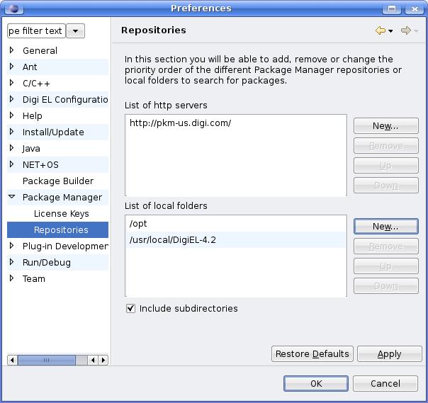 Repositories Preference